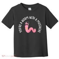 Worm With A Mustache James Tom Ariana Reality Funny Matching Toddler T-Shirt thumb 0