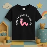 Worm With A Mustache James Tom Ariana Reality Funny Matching Toddler T-Shirt thumb 3