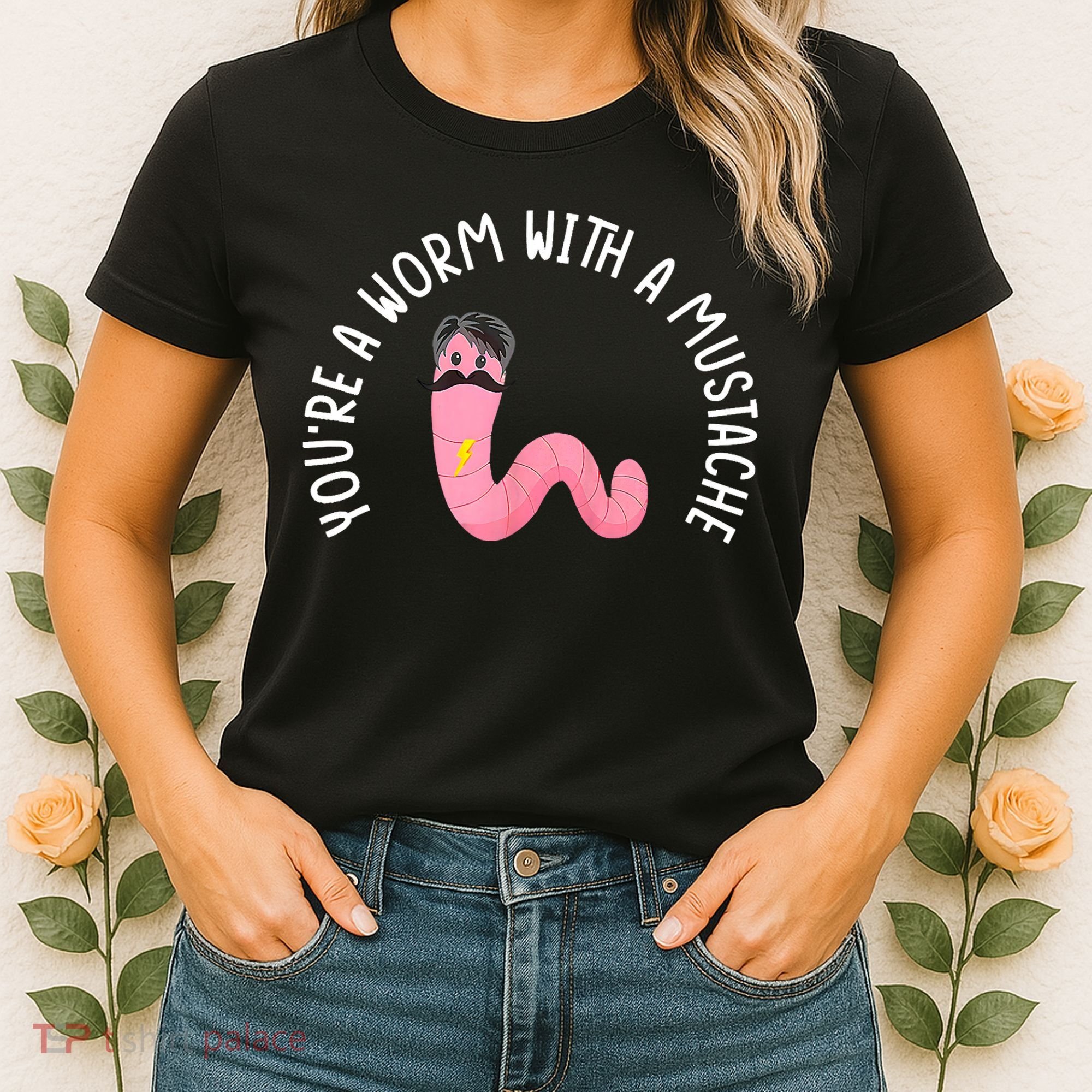 Worm With A Mustache James Tom Ariana Reality Funny Matching Women's T-Shirt
