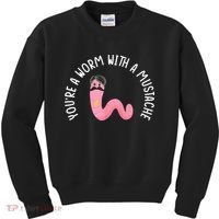 Worm With A Mustache James Tom Ariana Reality Funny Matching Kids Sweatshirt thumb 0
