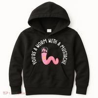 Worm With A Mustache James Tom Ariana Reality Funny Matching Kids Hoodie thumb 0