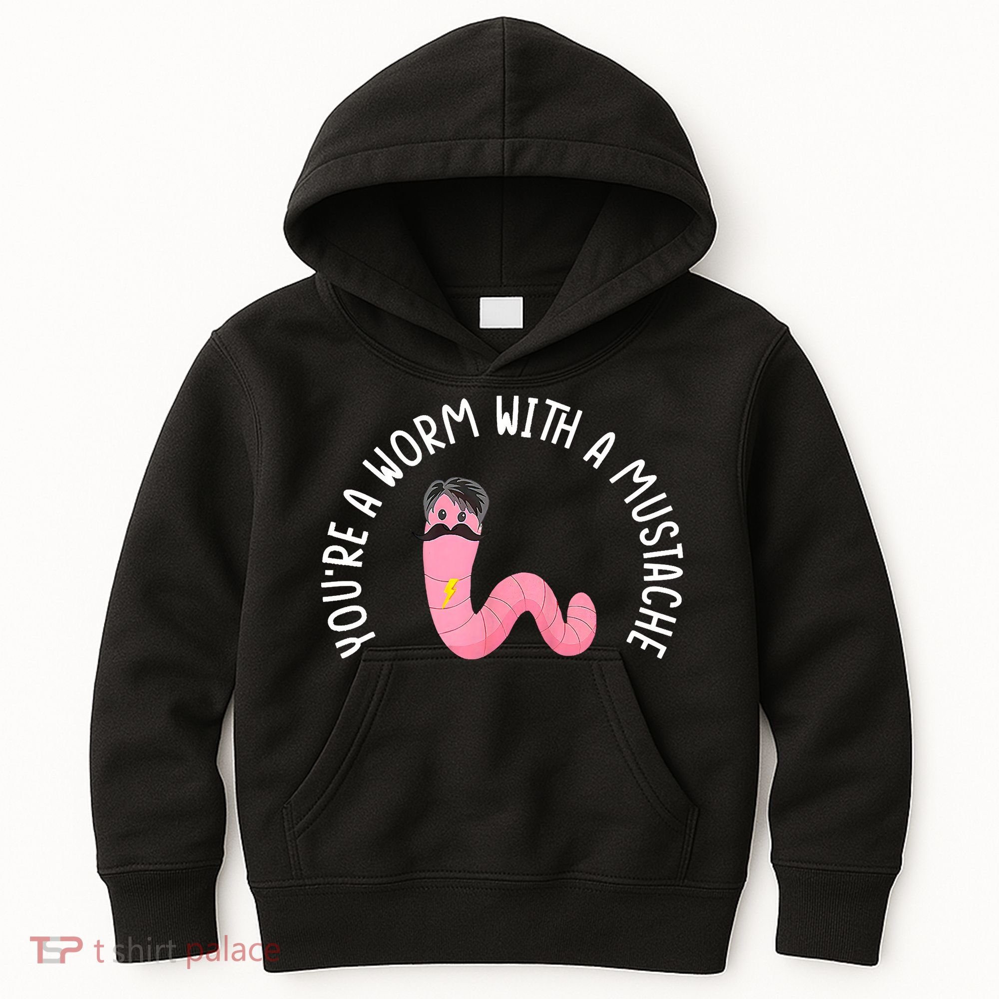 Worm With A Mustache James Tom Ariana Reality Funny Matching Kids Hoodie