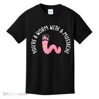 Worm With A Mustache James Tom Ariana Reality Funny Matching Kids T-Shirt thumb 0