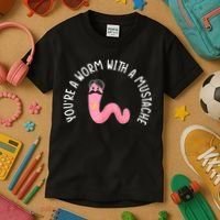Worm With A Mustache James Tom Ariana Reality Funny Matching Kids T-Shirt thumb 3