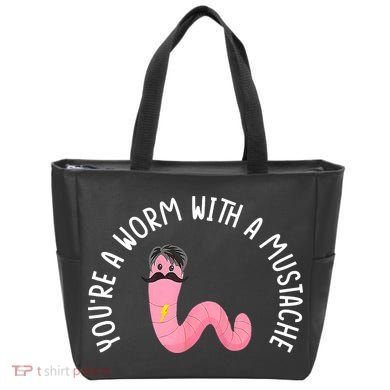 Worm With A Mustache James Tom Ariana Reality Funny Matching Tote Bag