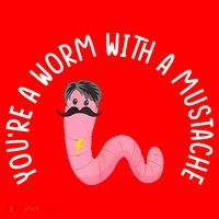 Worm With A Mustache James Tom Ariana Reality Funny Matching Santa Hat thumb 1