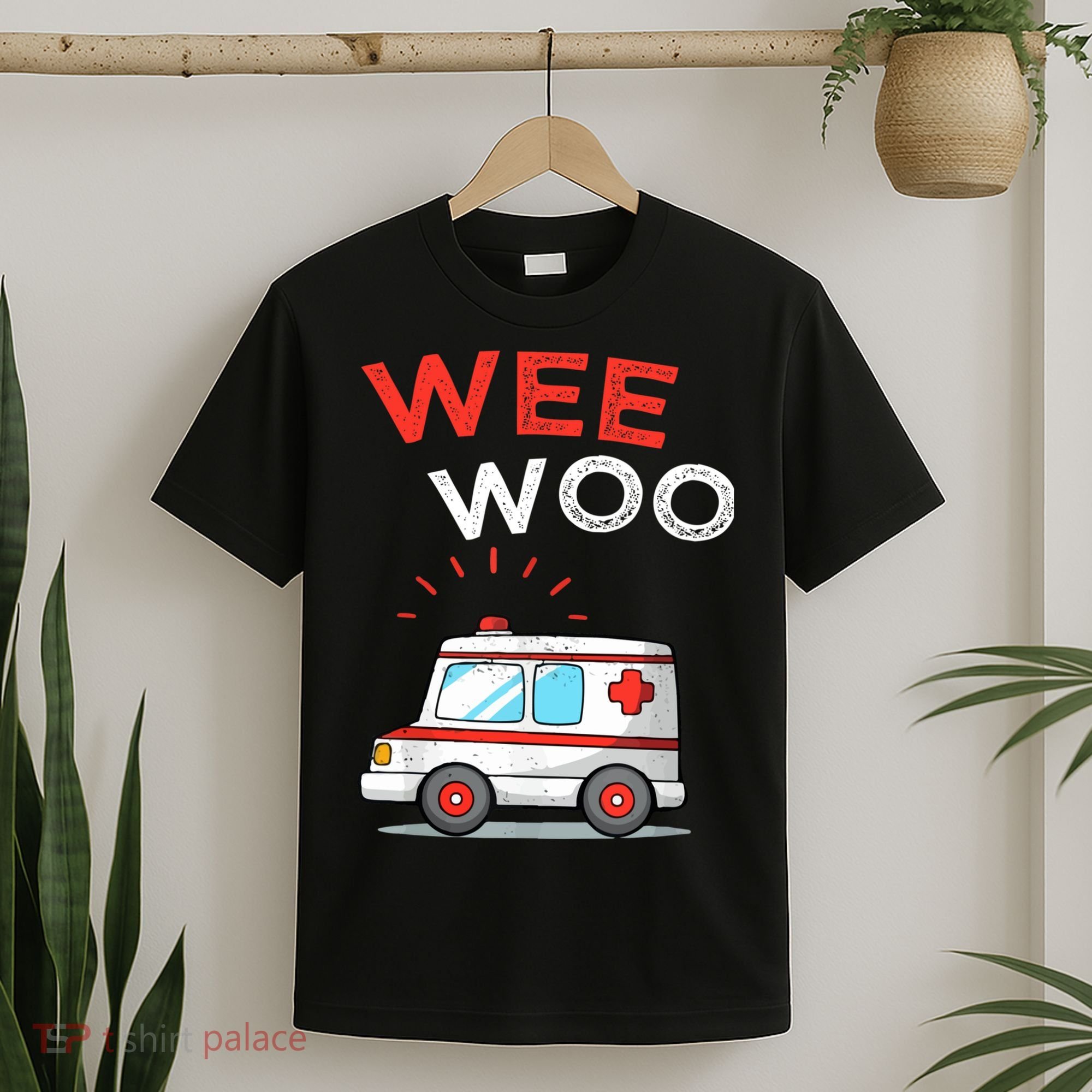 Wee Woo Ambulance Amr Funny Ems Emt Paramedic T-Shirt