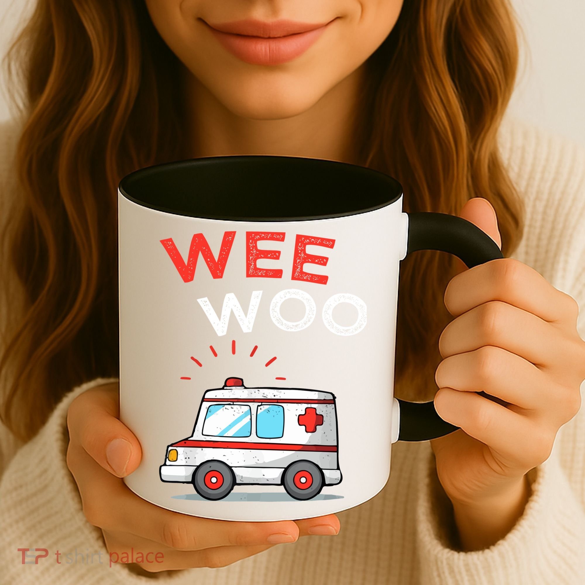 Wee Woo Ambulance Amr Funny Ems Emt Paramedic Coffee Mug