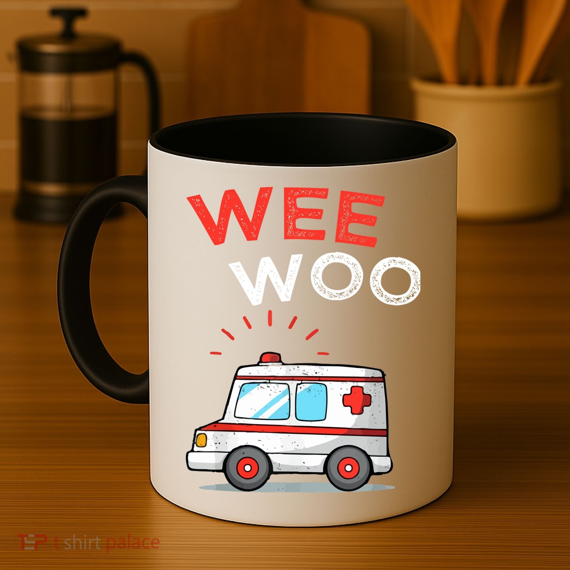 Wee Woo Ambulance Amr Funny Ems Emt Paramedic Coffee Mug