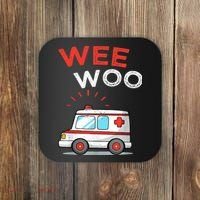 Wee Woo Ambulance Amr Funny Ems Emt Paramedic Coaster thumb 0