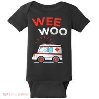 Wee Woo Ambulance Amr Funny Ems Emt Paramedic Baby Bodysuit thumb 0