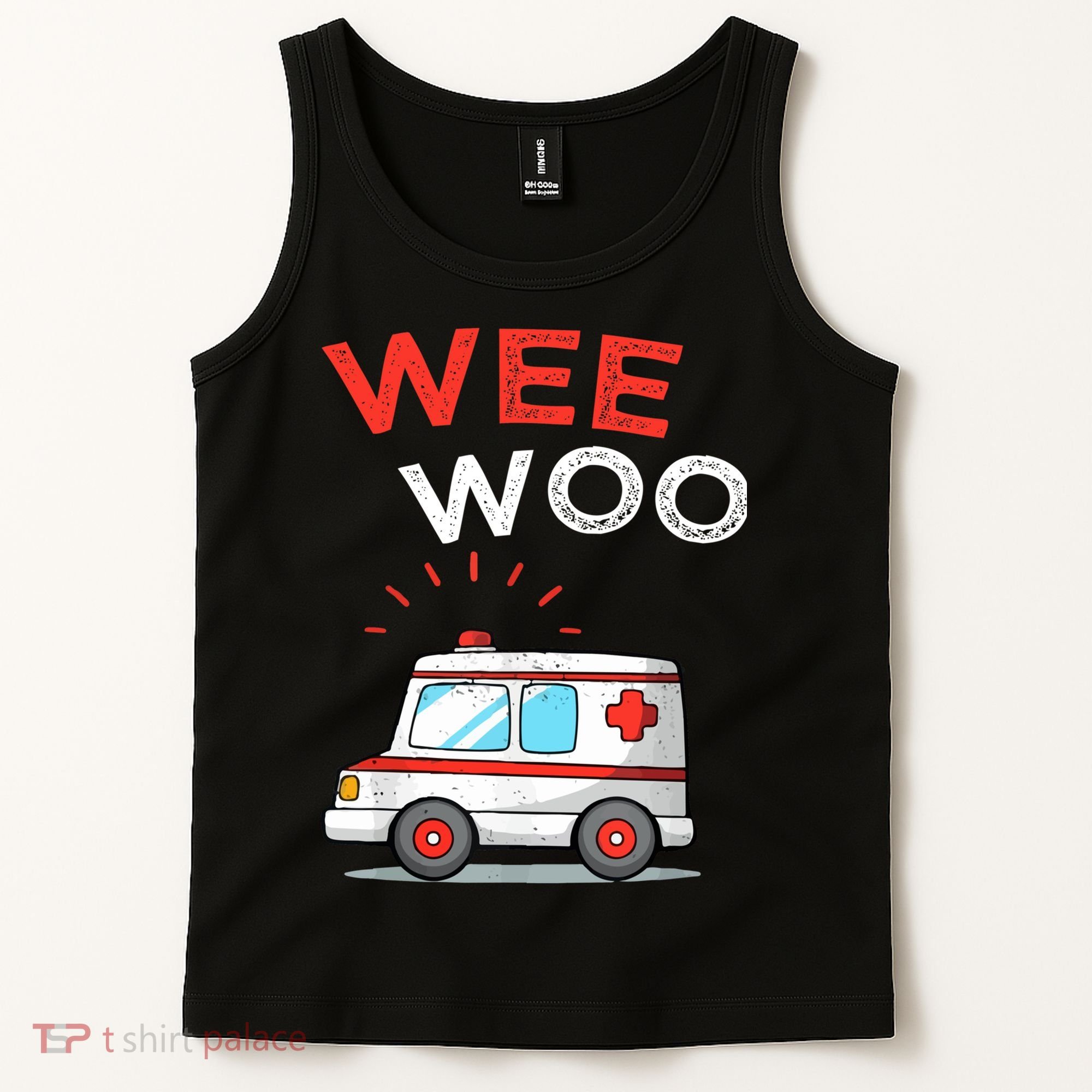 Wee Woo Ambulance Amr Funny Ems Emt Paramedic Tank Top