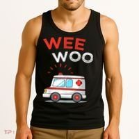 Wee Woo Ambulance Amr Funny Ems Emt Paramedic Tank Top thumb 3