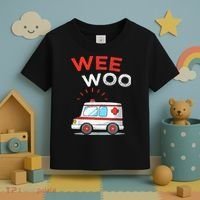Wee Woo Ambulance Amr Funny Ems Emt Paramedic Toddler T-Shirt thumb 3