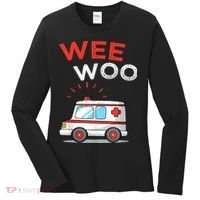 Wee Woo Ambulance Amr Funny Ems Emt Paramedic Women's Long Sleeve Shirt thumb 0