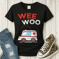 Wee Woo Ambulance Amr Funny Ems Emt Paramedic Women's T-Shirt thumb 3