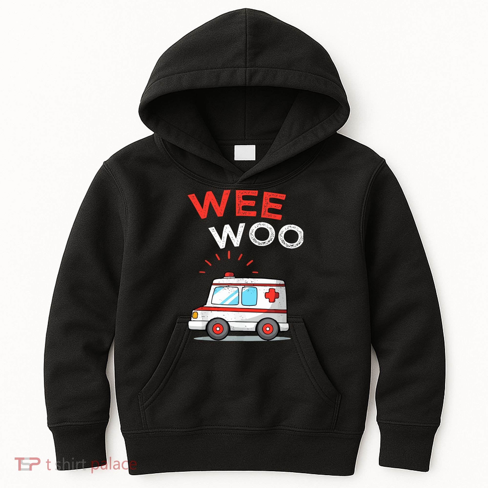 Wee Woo Ambulance Amr Funny Ems Emt Paramedic Kids Hoodie