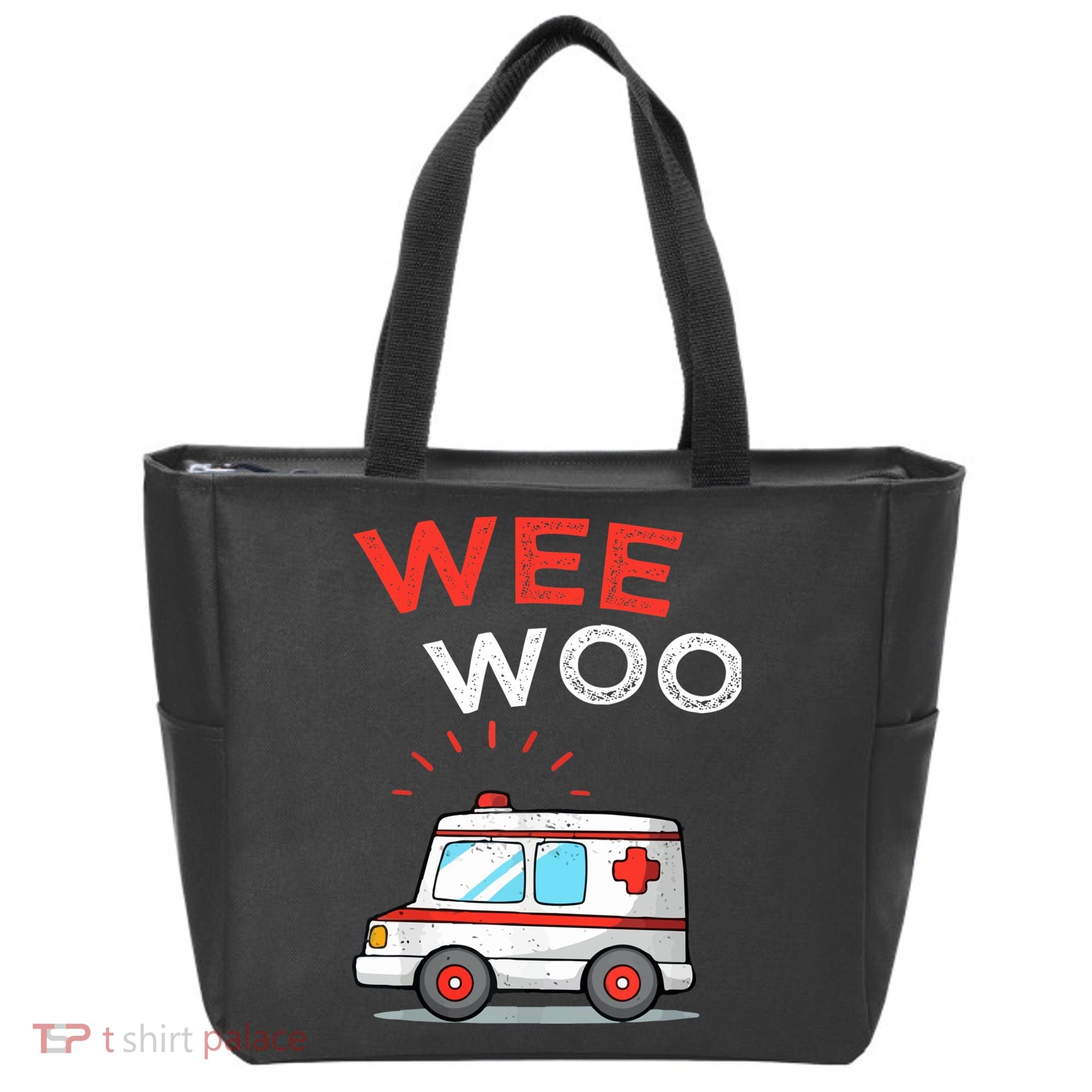 Wee Woo Ambulance Amr Funny Ems Emt Paramedic Tote Bag