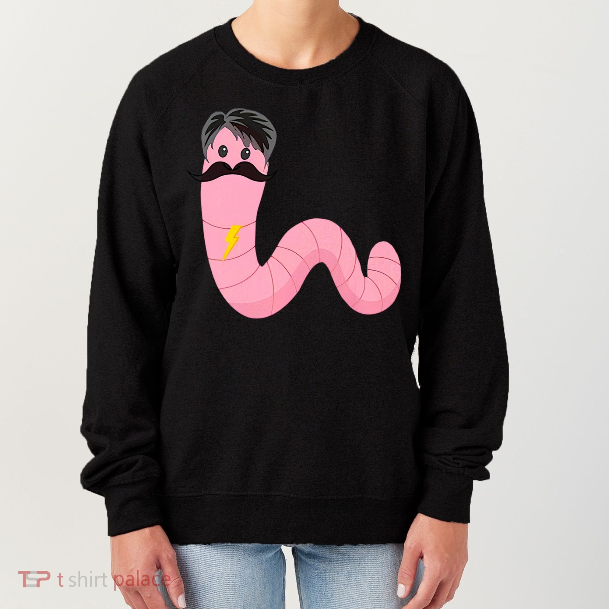 Worm With A Mustache James Tom Ariana Reality Women's Sweatshirt