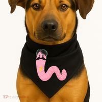 Worm With A Mustache James Tom Ariana Reality USA-Made Doggie Bandana thumb 1