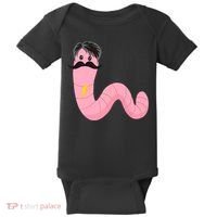Worm With A Mustache James Tom Ariana Reality Baby Bodysuit thumb 0