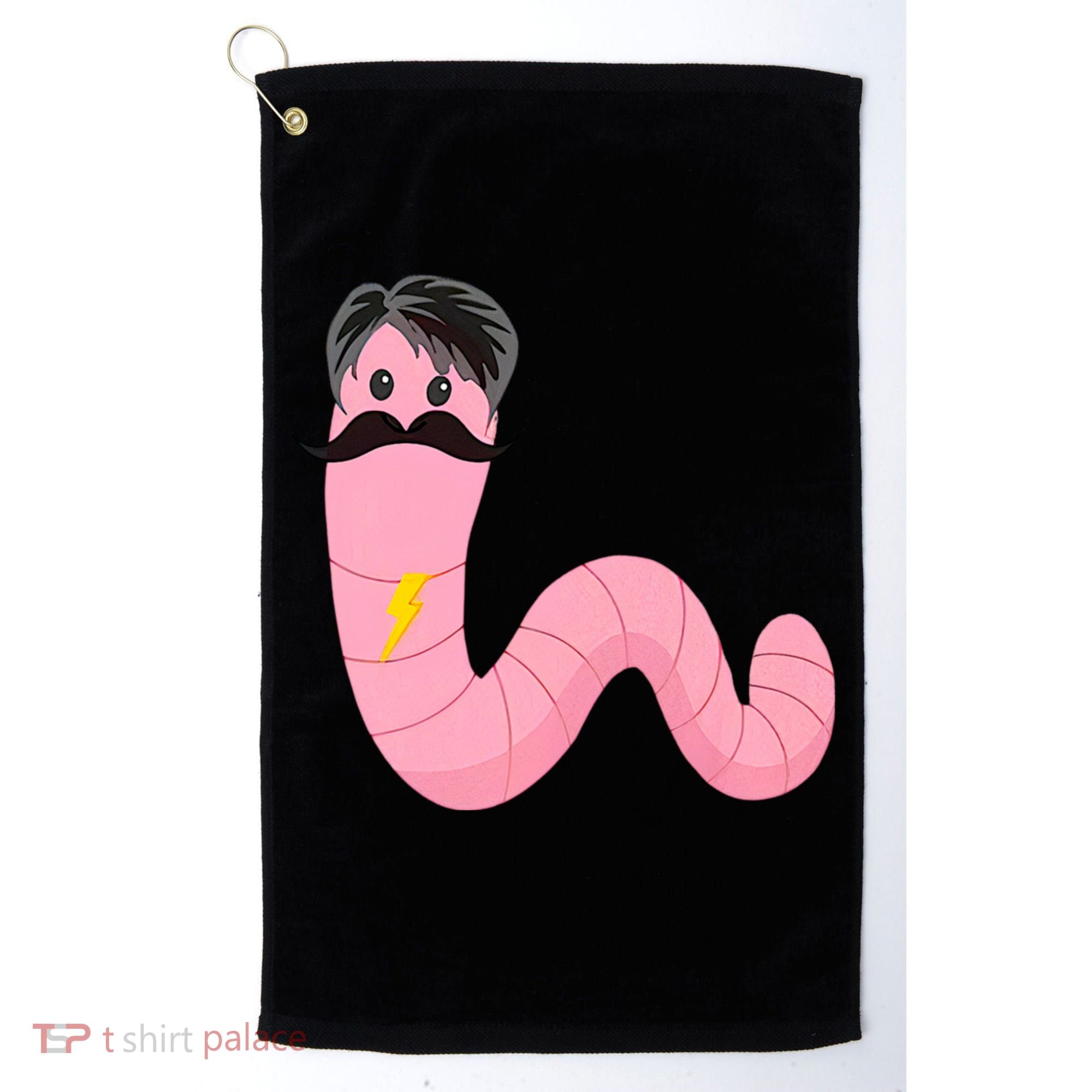 Worm With A Mustache James Tom Ariana Reality Golf Towel