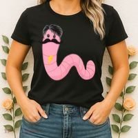 Worm With A Mustache James Tom Ariana Reality Women's T-Shirt thumb 2