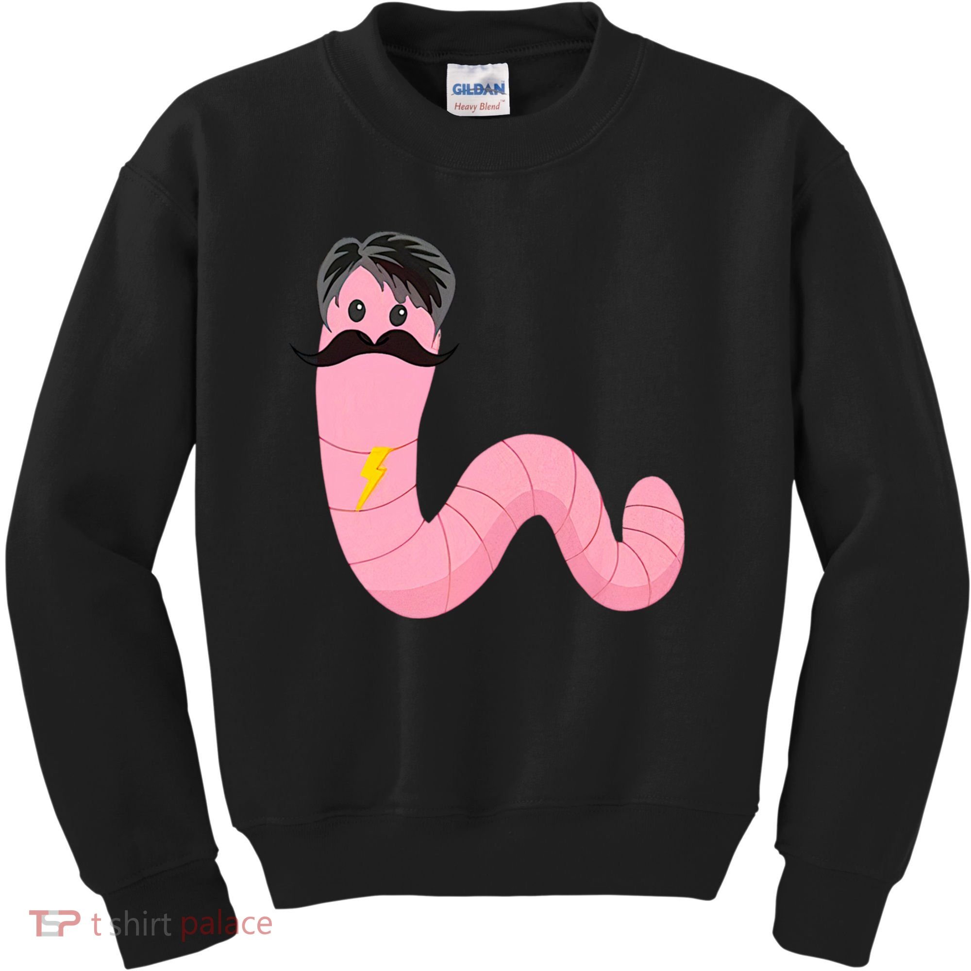Worm With A Mustache James Tom Ariana Reality Kids Sweatshirt