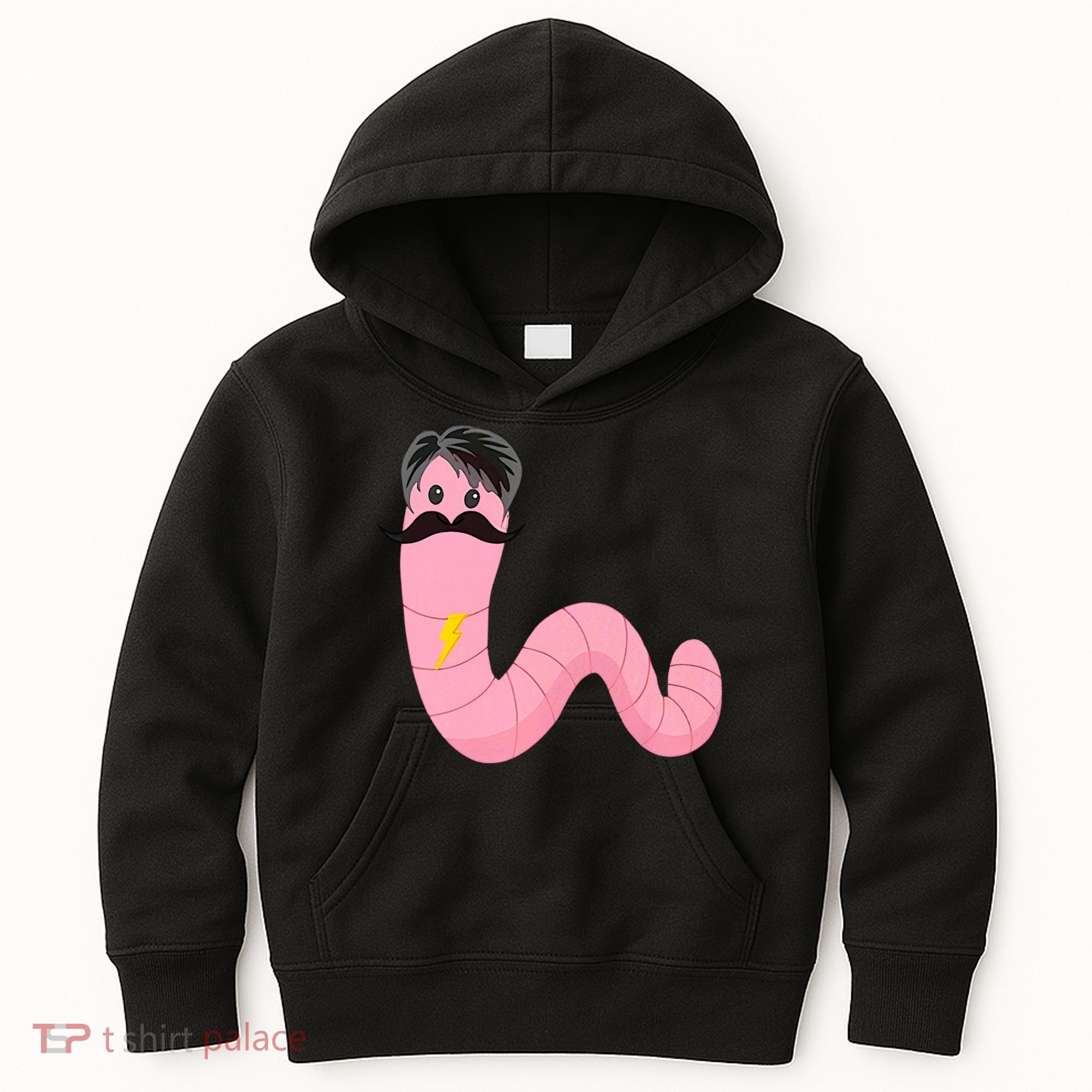 Worm With A Mustache James Tom Ariana Reality Kids Hoodie
