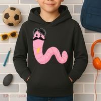 Worm With A Mustache James Tom Ariana Reality Kids Hoodie thumb 2