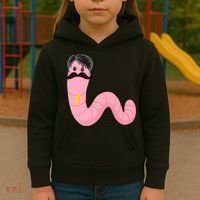 Worm With A Mustache James Tom Ariana Reality Kids Hoodie thumb 3