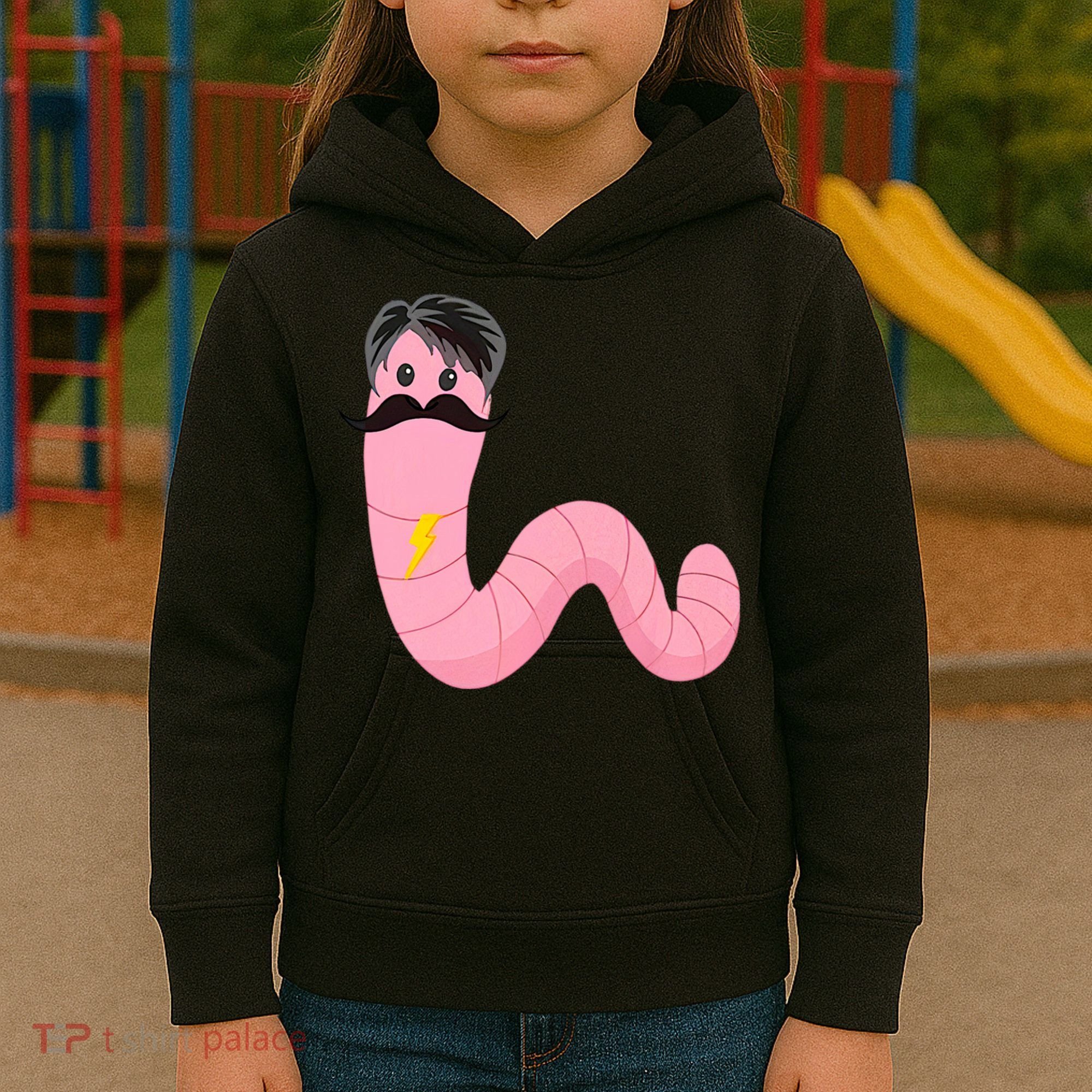 Worm With A Mustache James Tom Ariana Reality Kids Hoodie