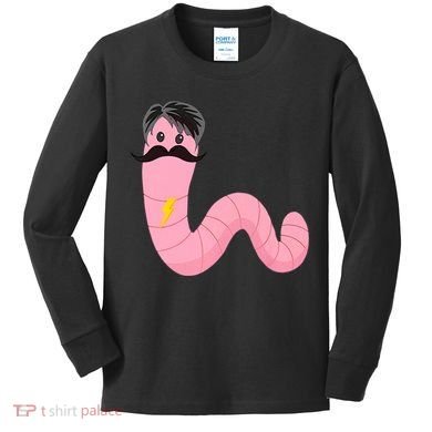 Worm With A Mustache James Tom Ariana Reality Kids Long Sleeve Shirt