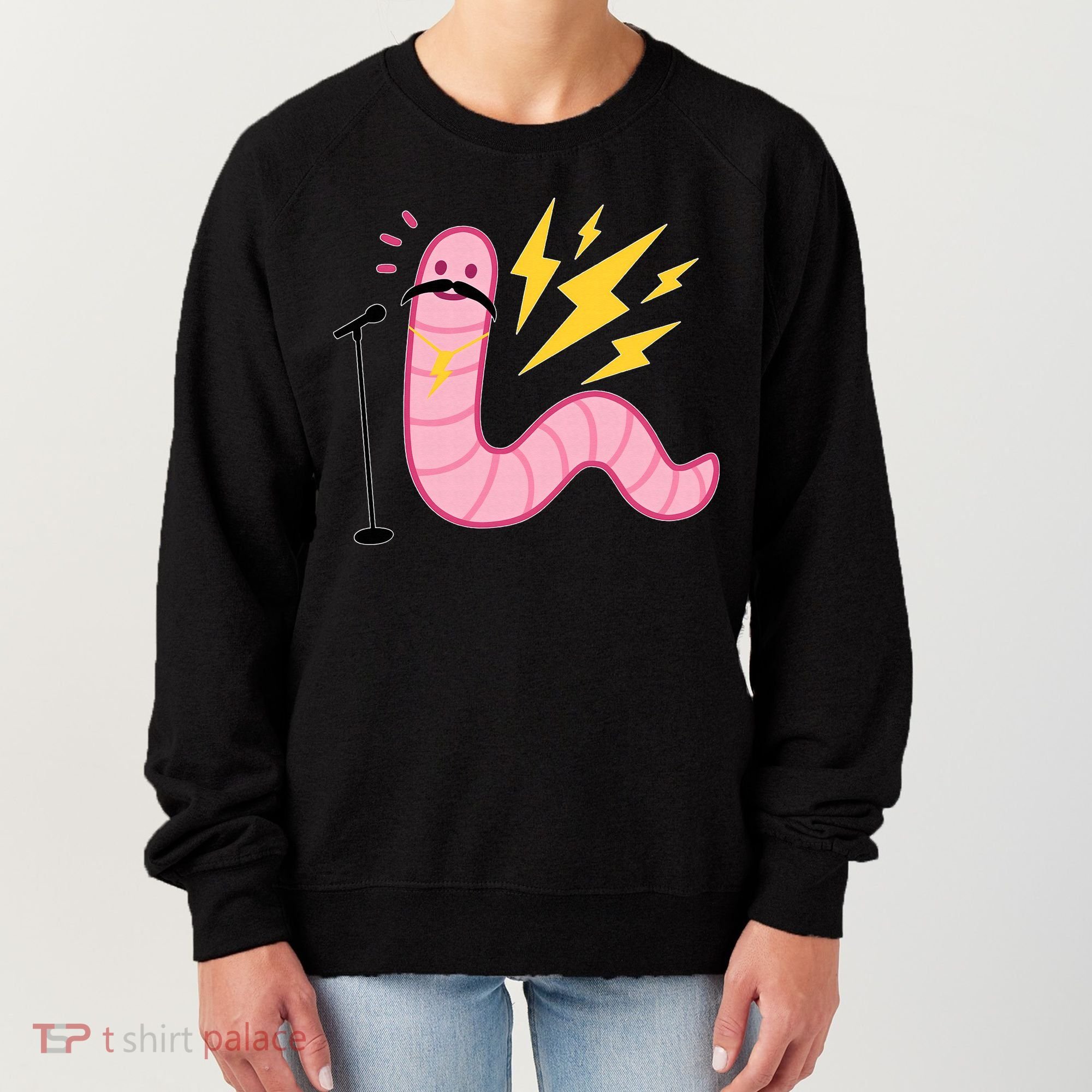 Worm With A Mustache Tom Ariana Reality Women's Sweatshirt