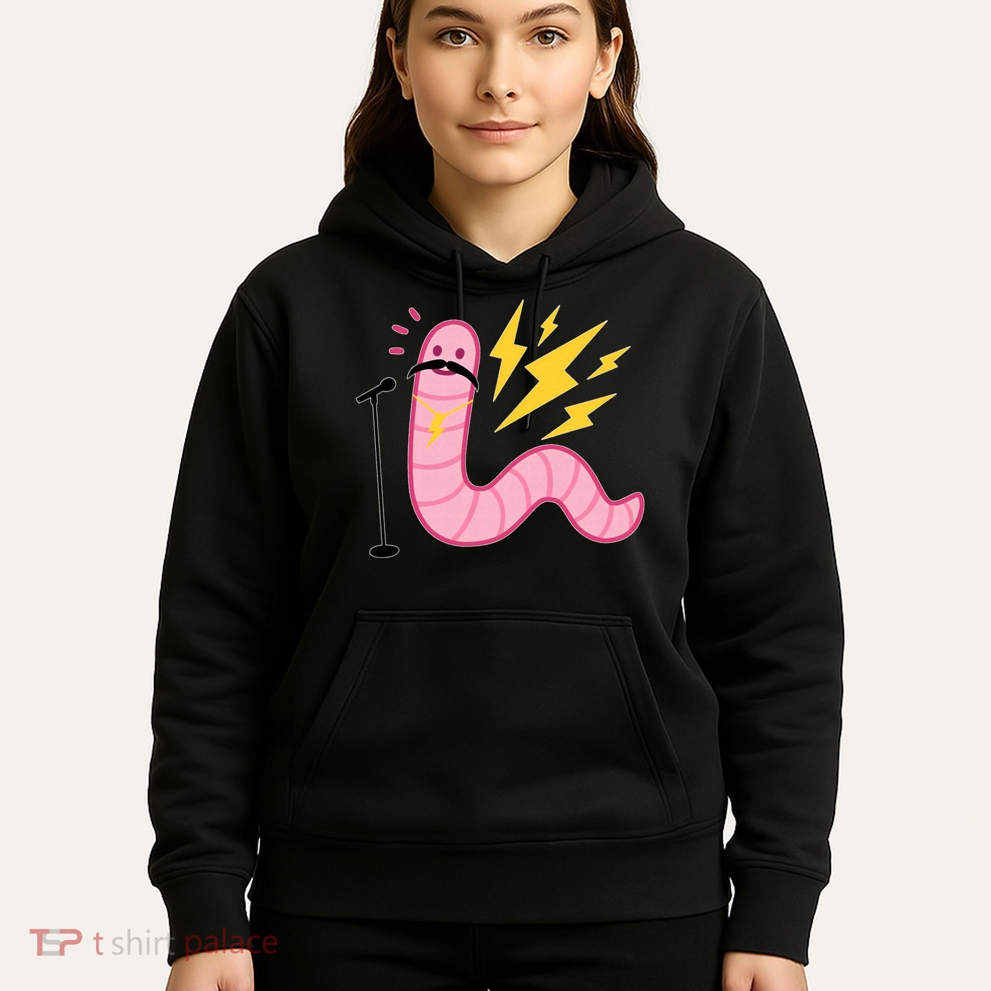 Worm With A Mustache Tom Ariana Reality Hoodie
