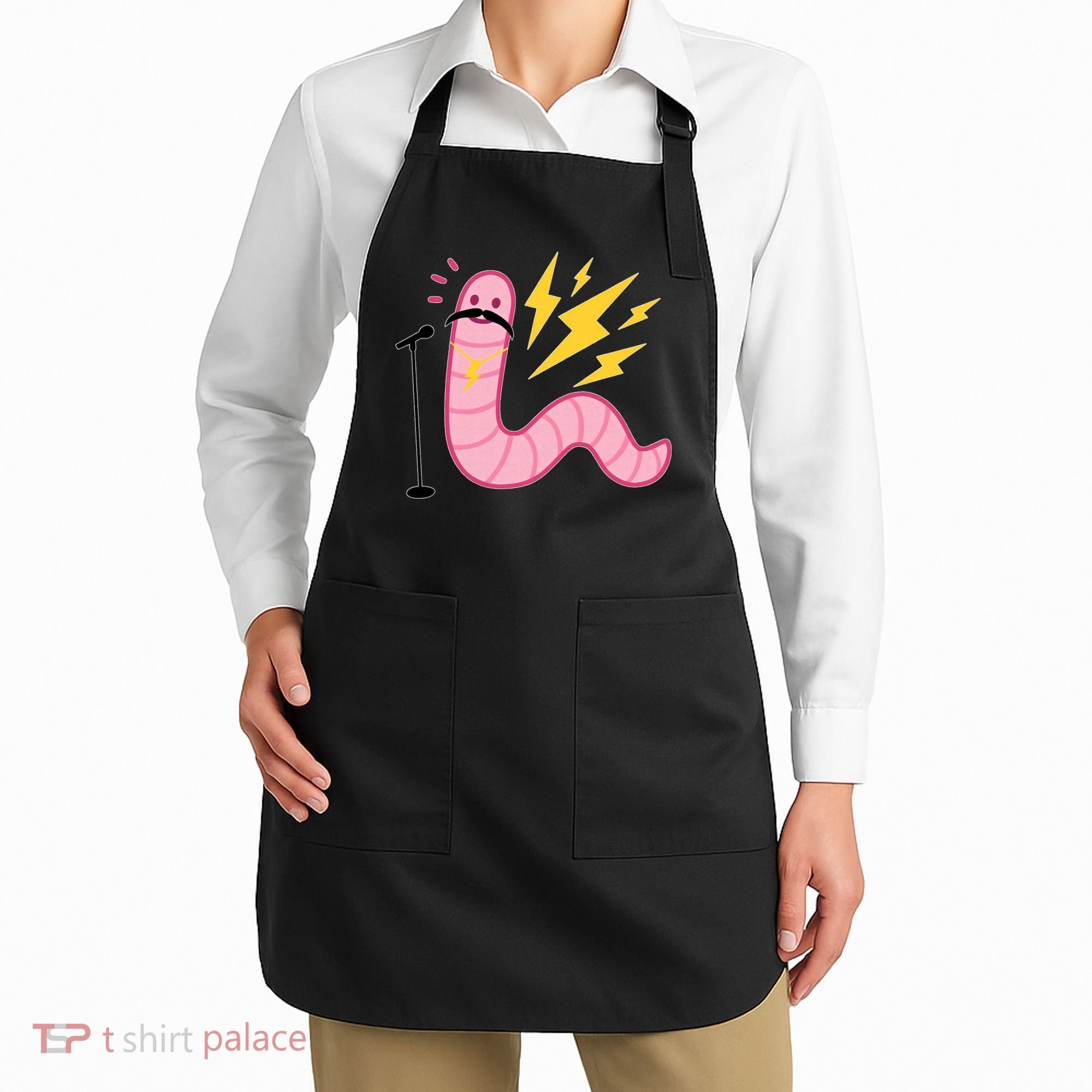 Worm With A Mustache Tom Ariana Reality Apron