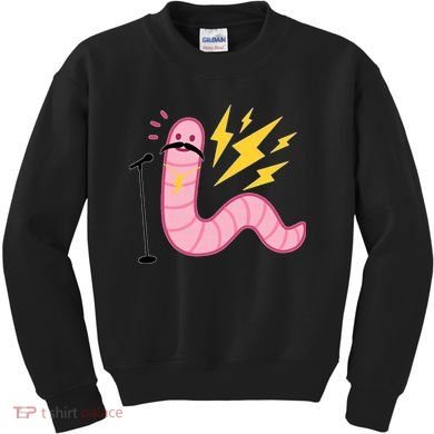 Worm With A Mustache Tom Ariana Reality Kids Sweatshirt