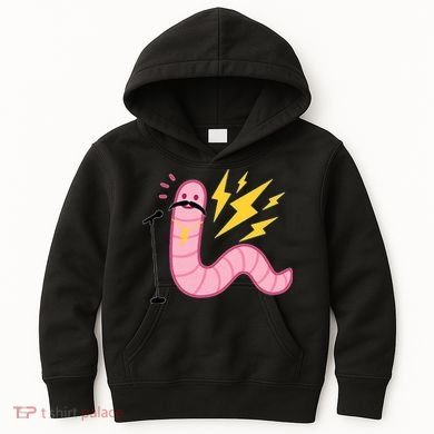 Worm With A Mustache Tom Ariana Reality Kids Hoodie