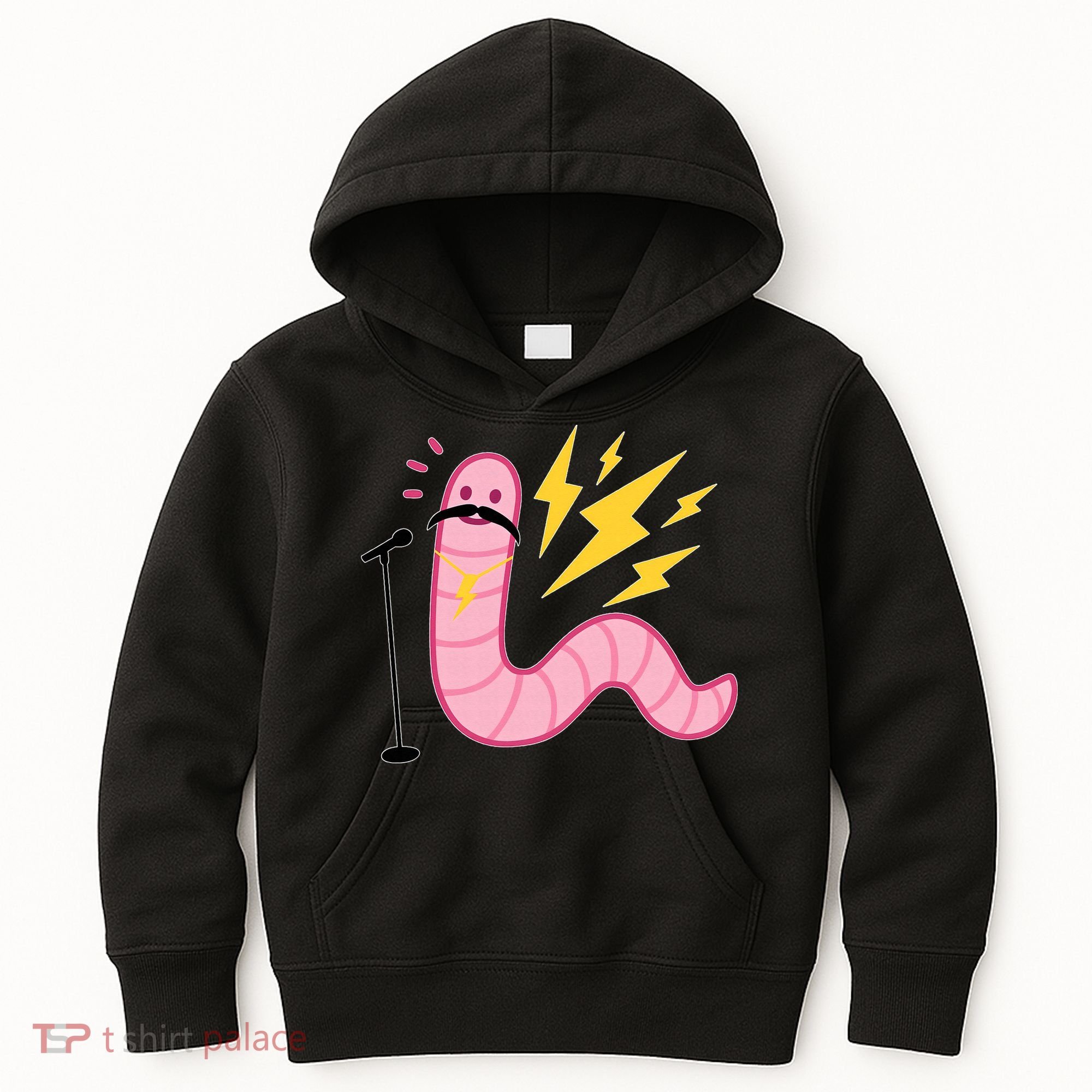 Worm With A Mustache Tom Ariana Reality Kids Hoodie