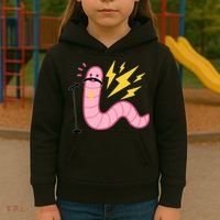 Worm With A Mustache Tom Ariana Reality Kids Hoodie thumb 3