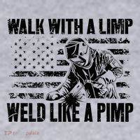 Walk With A Limp Weld Like A Pimp Women's Sweatshirt thumb 2