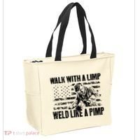 Walk With A Limp Weld Like A Pimp Tote Bag thumb 2