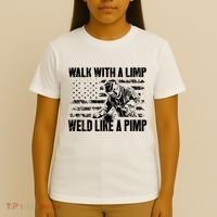 Walk With A Limp Weld Like A Pimp T-Shirt thumb 4