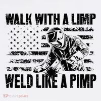 Walk With A Limp Weld Like A Pimp Ornament thumb 1