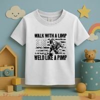 Walk With A Limp Weld Like A Pimp Toddler T-Shirt thumb 3
