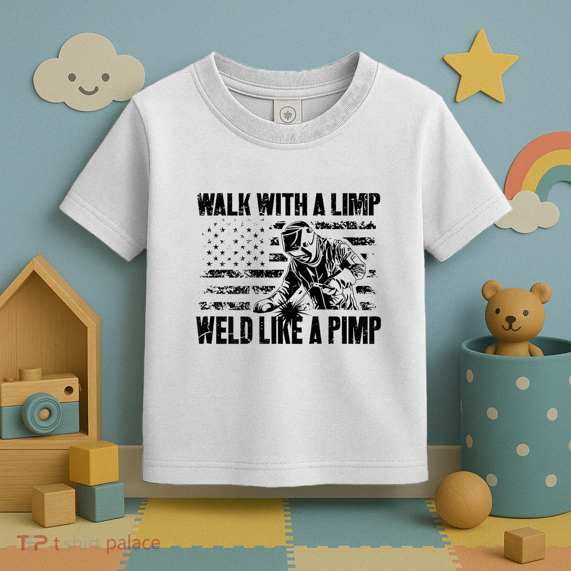 Walk With A Limp Weld Like A Pimp Toddler T-Shirt