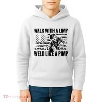 Walk With A Limp Weld Like A Pimp Kids Hoodie thumb 4