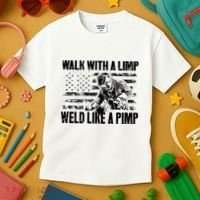 Walk With A Limp Weld Like A Pimp Kids T-Shirt thumb 3