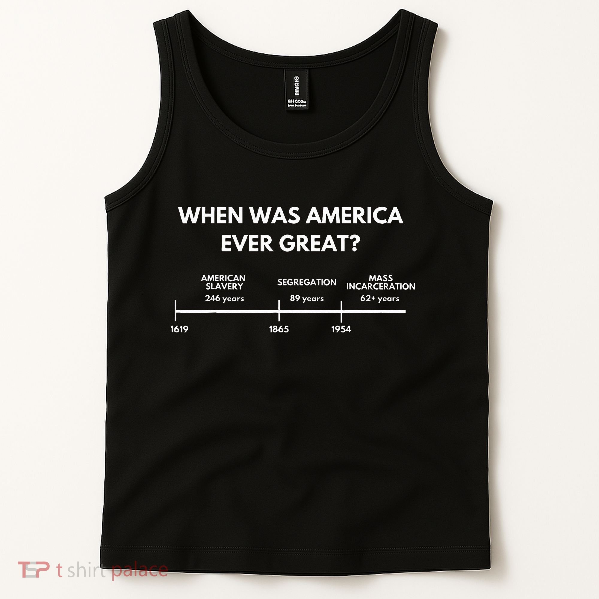 When Was America Ever Great Anti Racist American History Tank Top