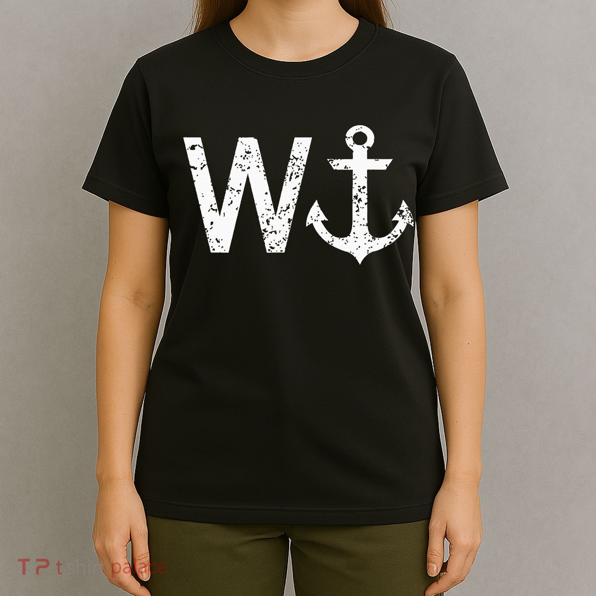 Wanker W Anchor Funny Nautical Insult Wordplay Cruise Sail T-Shirt